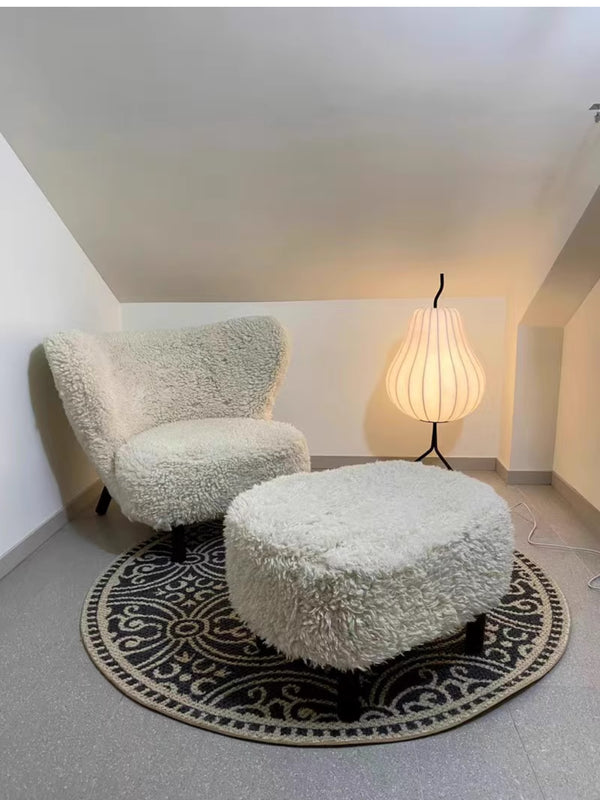 Cream style pear floor lamp