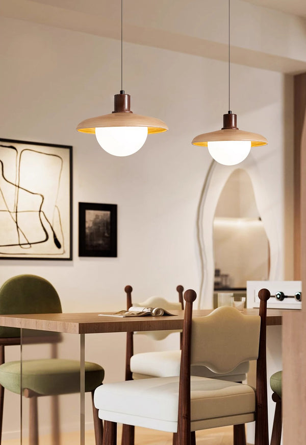 Japanese retro log style restaurant chandelier