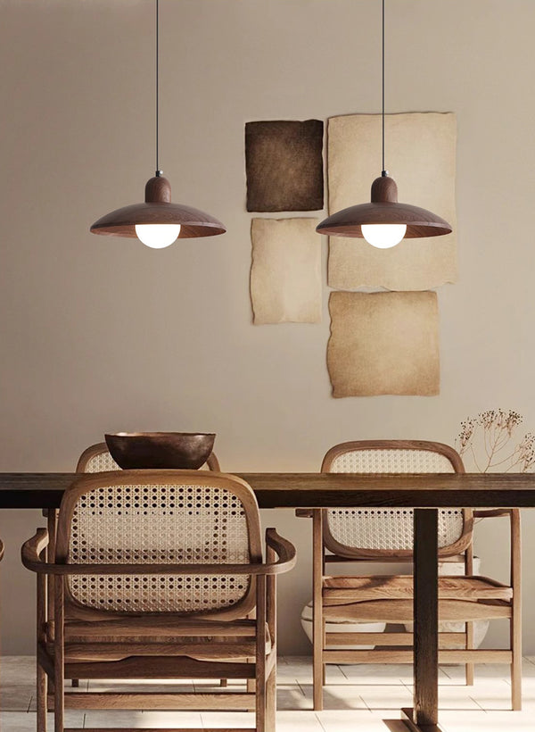 Japanese retro log style restaurant chandelier