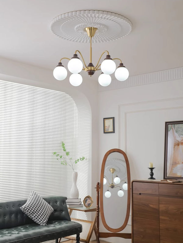 Retro cream style magic bean living room chandelier