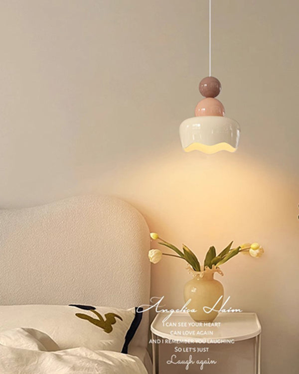 French cream style bedside small chandelier