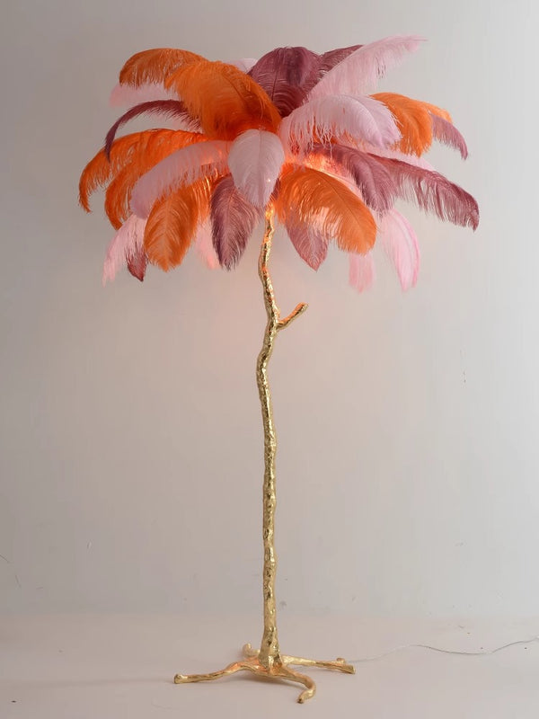 Ostrich Feather Floor Lamp