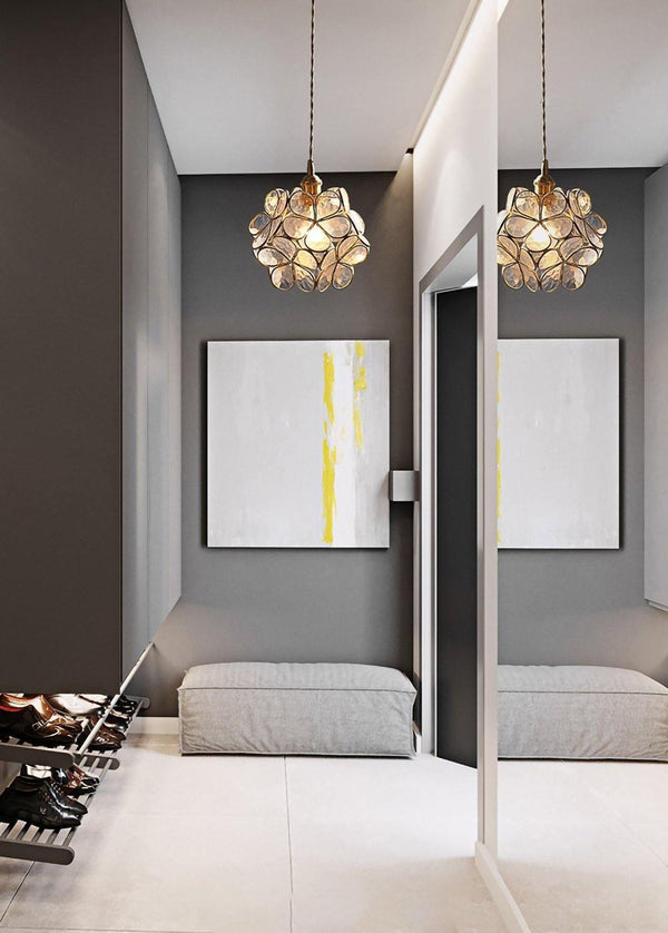 Japanese style glass petal chandelier