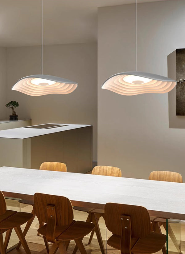 Lampe à suspension de salle à manger en forme de feuille de lotus de style Wabi-sabi