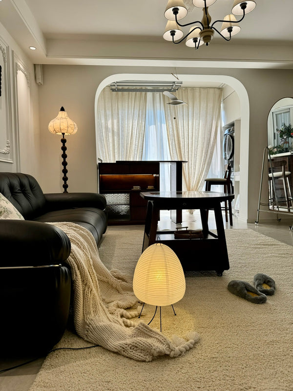 Japanese style rice paper table lamp