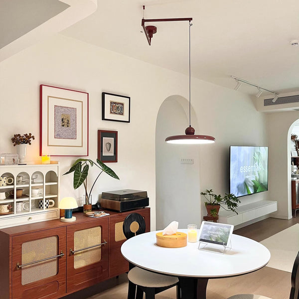 Nordic flying saucer swing arm chandelier