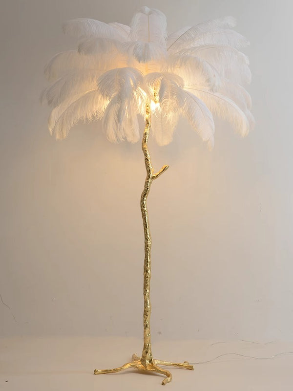 Ostrich Feather Floor Lamp
