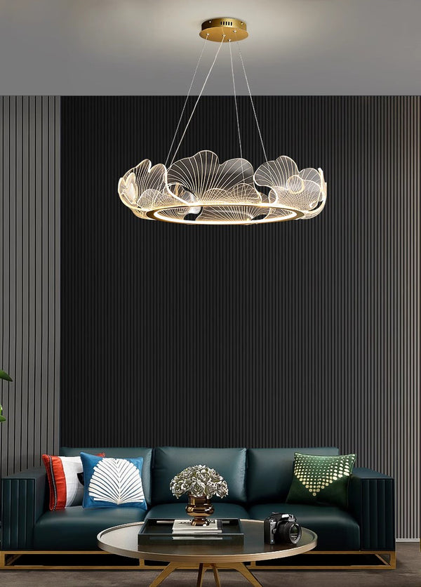 Creative Ginkgo Leaf Restaurant LED Chandelier