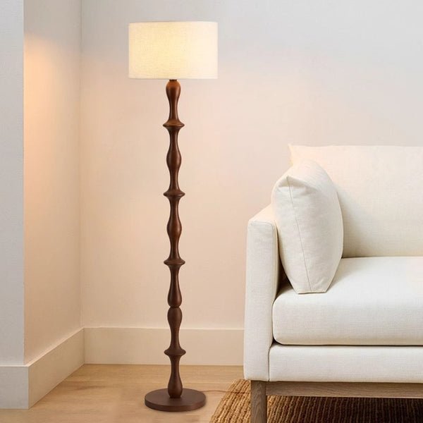 French medieval retro solid wood decorative atmosphere floor lamp