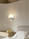 Applique de chevet de chambre à coucher de style champignon crème