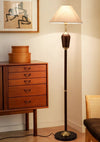 Retro solid wood living room bedroom floor lamp