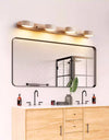 Applique murale LED en bois massif et travertin jaune pour miroir