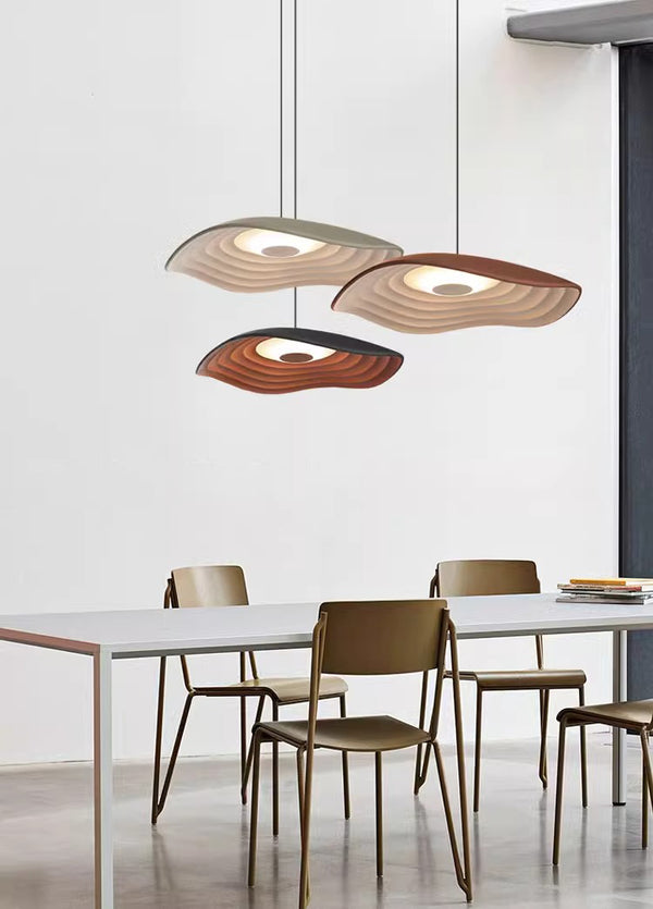 Lampe à suspension de salle à manger en forme de feuille de lotus de style Wabi-sabi