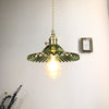 Lustre en verre vert frais