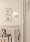 French cream style fabric restaurant chandelier