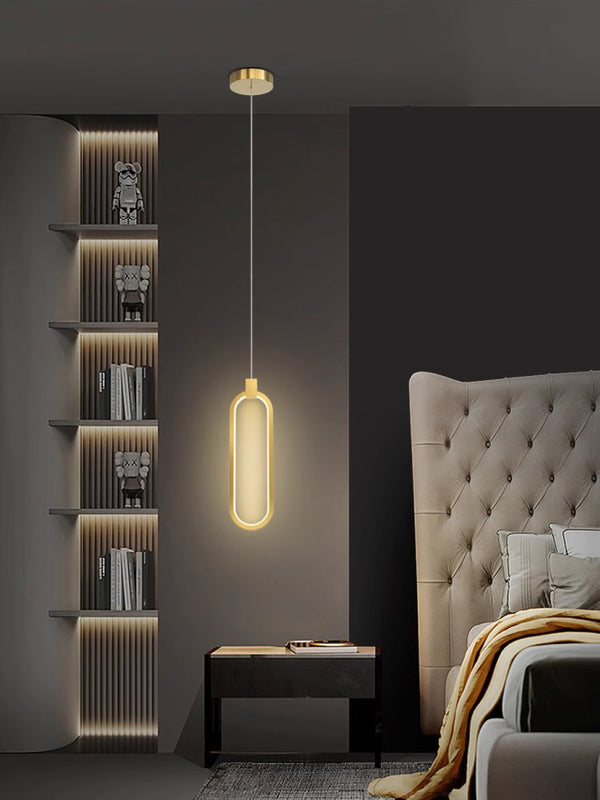 All copper bedroom bedside chandelie