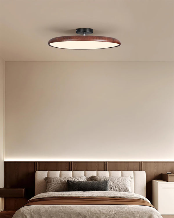 Adjustable walnut color ceiling lamp