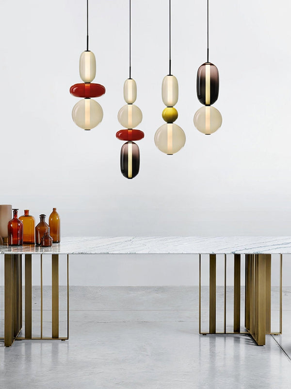 Nordic bedroom bedside glass chandelier