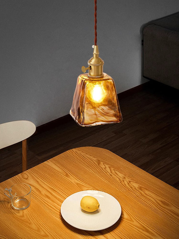 American retro bedroom bedside restaurant bar creative all-copper small chandelier