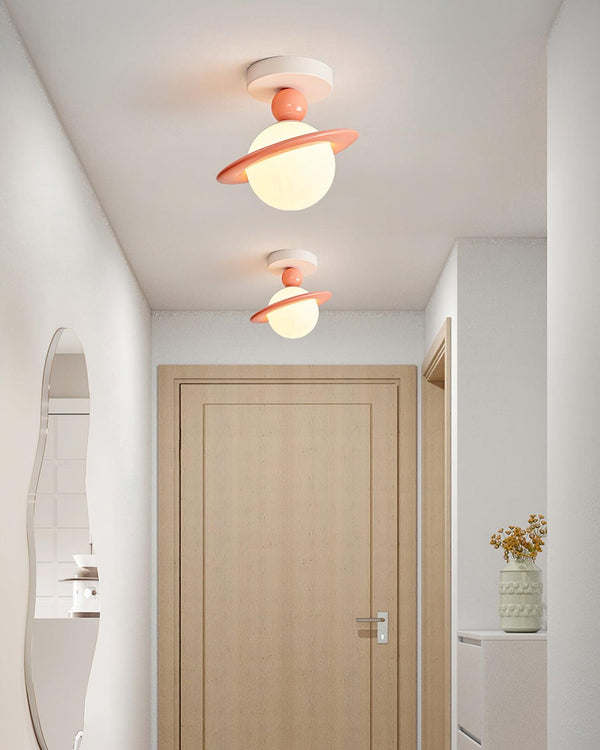 Cream Style Creative Planet Ceiling Lamp