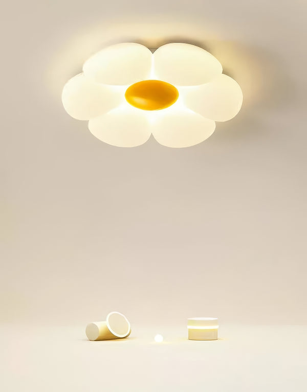 Cream style flower led bedroom ceiling lamp