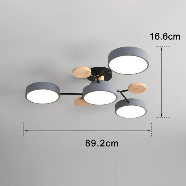 Nordic log led ceiling light