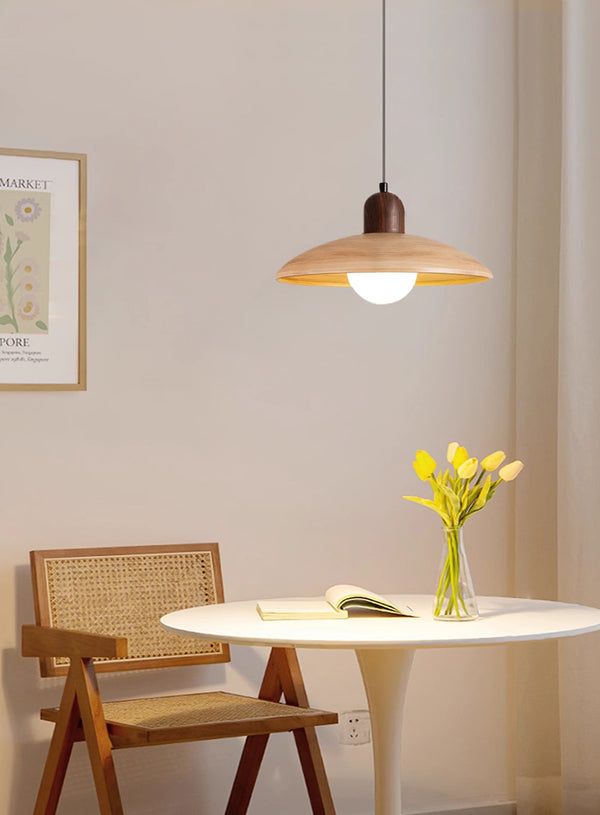 Japanese retro log style restaurant chandelier