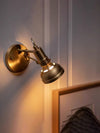 Nordic brass bedroom study background wall lamp