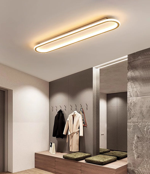 Elliptical strip LED corridor ceiling light