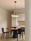 French fabric restaurant chandelier