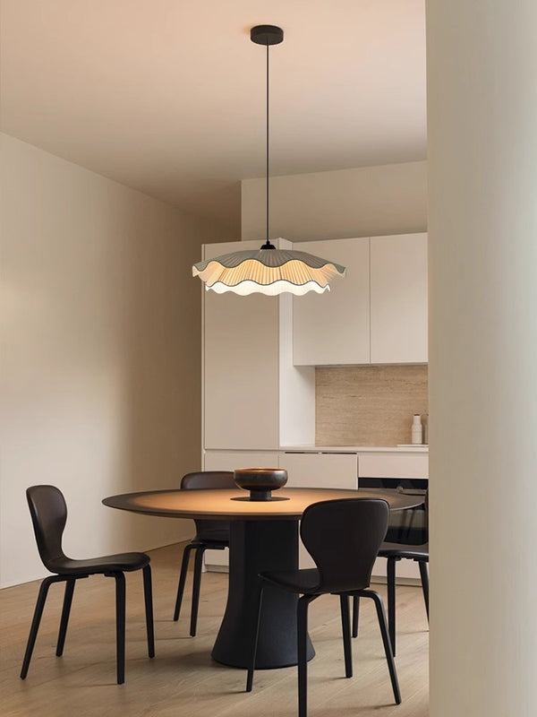 French fabric restaurant chandelier
