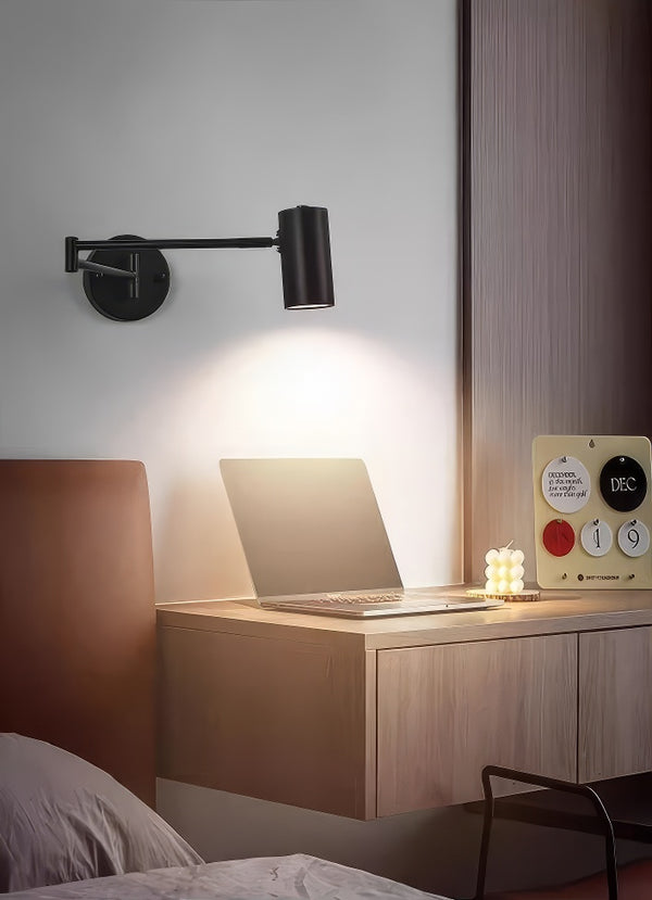 Lampe murale rotative pliable à long mât nordique