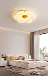 Cream style flower led bedroom ceiling lamp