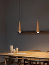 Lustre de chevet de chambre en bois massif tout en cuivre
