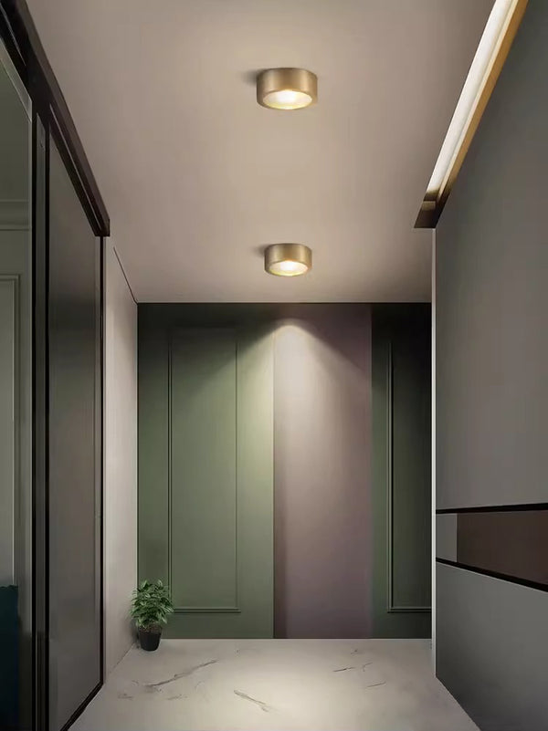 Plafonnier LED pour balcon, allée, tout en cuivre
