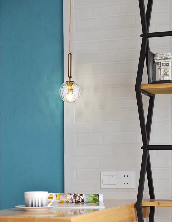 Lustre de chevet de chambre à coucher en forme de sphère nordique