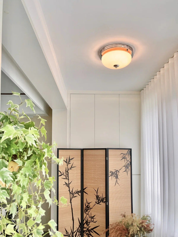 Medieval vintage glass ceiling lamp