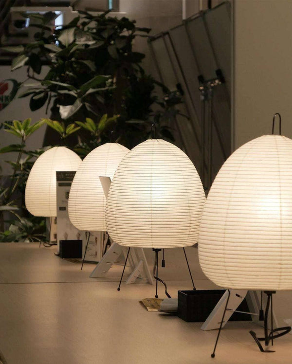 Japanese style rice paper table lamp