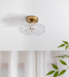 French retro petal corridor balcony ceiling lamp
