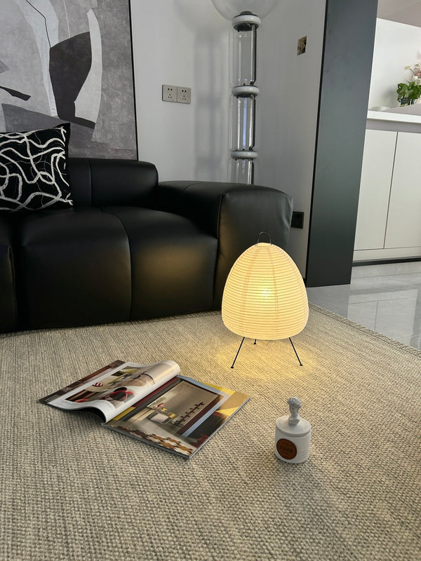 Japanese style rice paper table lamp