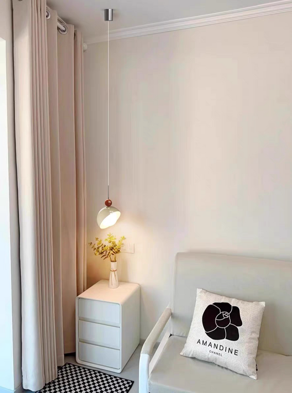 Petit lustre de chevet de chambre de style crème