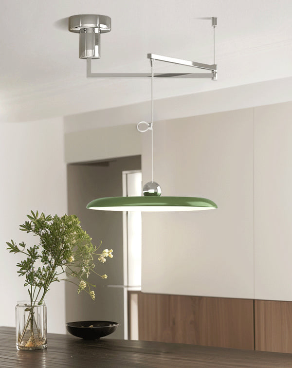 Nordic flying saucer swing arm chandelier