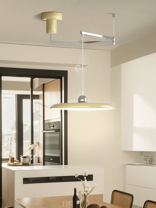 Nordic flying saucer swing arm chandelier