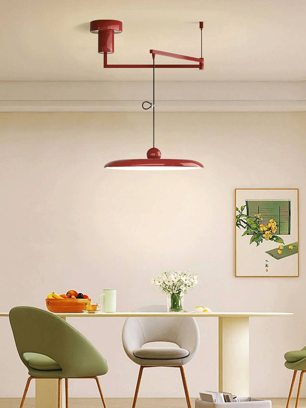 Nordic flying saucer swing arm chandelier