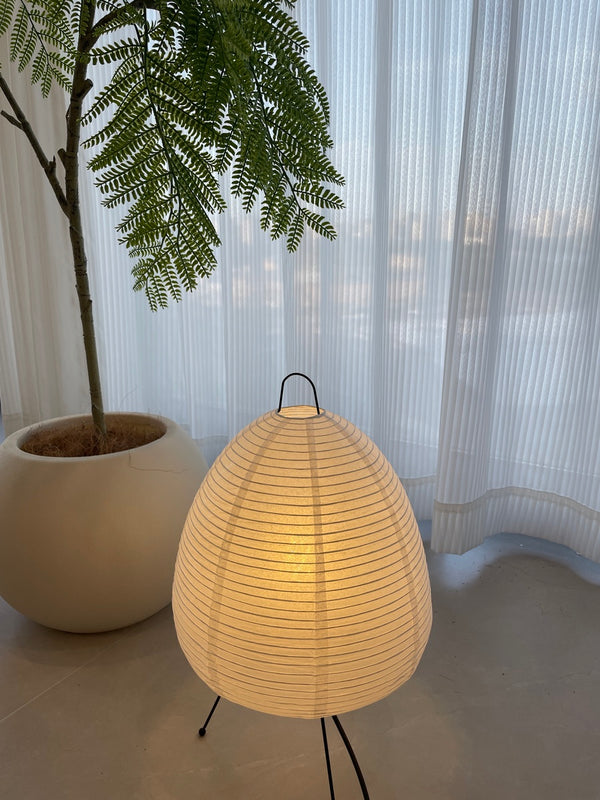 Japanese style rice paper table lamp