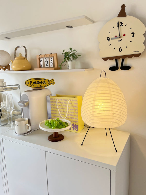 Japanese style rice paper table lamp