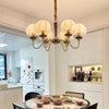 French solid wood fabric chandelier