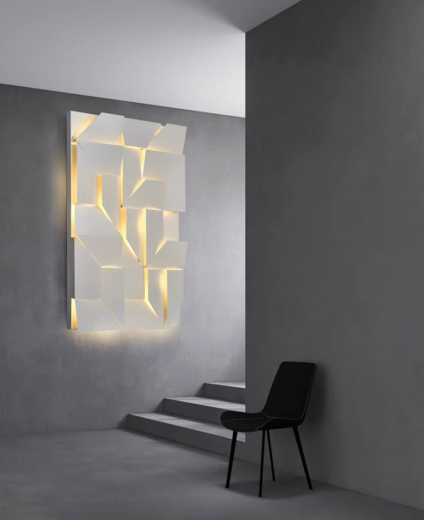 Creative art rhombus background wall light