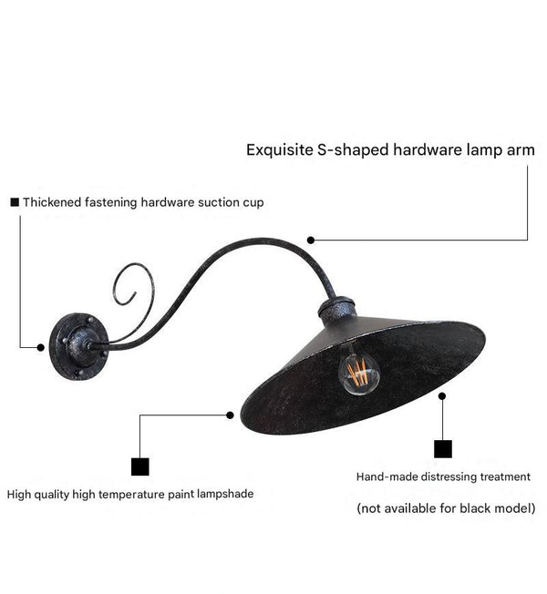 Applique murale d'extérieur vintage pour jardin