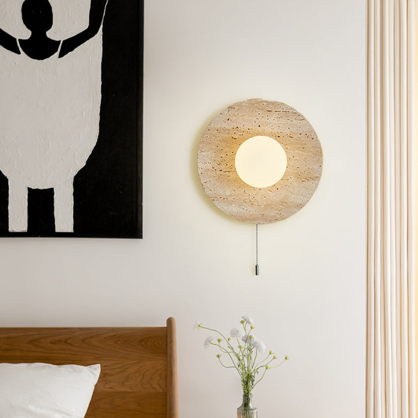 Yellow Travertine Bedroom Wall Lamp